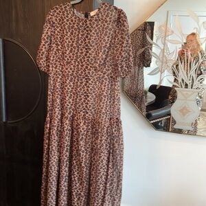 Never Fully Dressed Leopard Sheer Maxi Dress never worn.